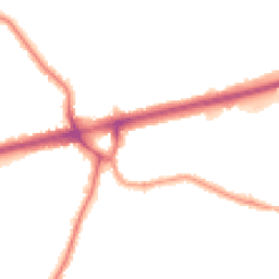 Night-time road noise heatmap for TW3 4AZ
