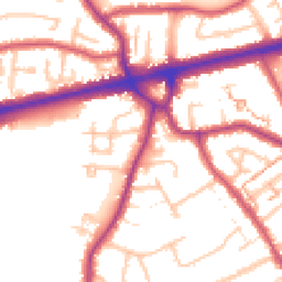 Daytime road noise heatmap for TW3 4BH
