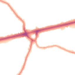 Night-time road noise heatmap for TW3 4BQ