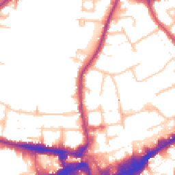 Daytime road noise heatmap for TW3 4DG