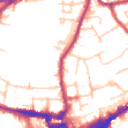 Daytime road noise heatmap for TW3 4DH