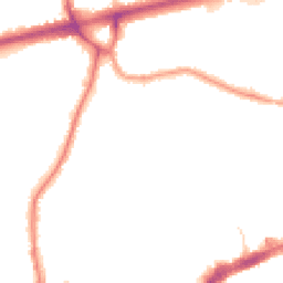 Night-time road noise heatmap for TW3 4DU