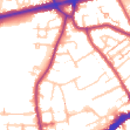 Daytime road noise heatmap for TW3 4DX
