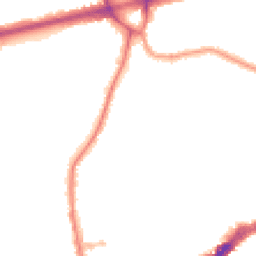 Night-time road noise heatmap for TW3 4DX