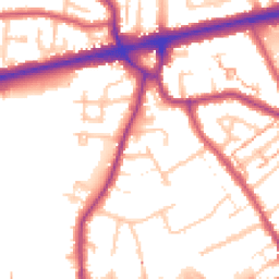 Daytime road noise heatmap for TW3 4FA