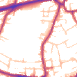 Daytime road noise heatmap for TW3 4FF