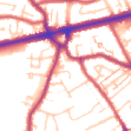 Daytime road noise heatmap for TW3 4HA