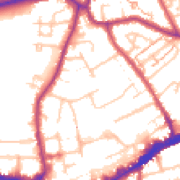 Daytime road noise heatmap for TW3 4HT