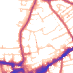 Daytime road noise heatmap for TW3 4HW