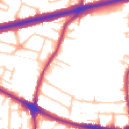 Daytime road noise heatmap for TW3 4LD