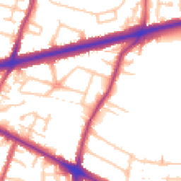 Daytime road noise heatmap for TW3 4NA