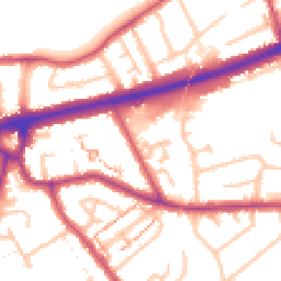 Daytime road noise heatmap for TW3 4ND