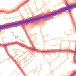Daytime road noise heatmap for TW3 4NF