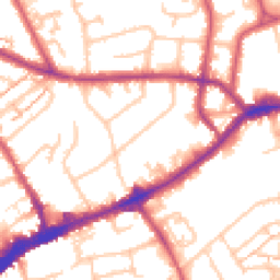 Daytime road noise heatmap for TW7 4AD