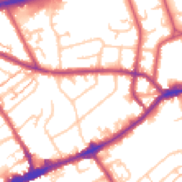 Daytime road noise heatmap for TW7 4BD