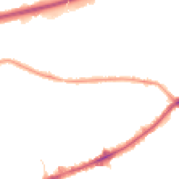 Night-time road noise heatmap for TW7 4BL