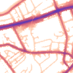 Daytime road noise heatmap for TW7 4BN