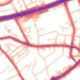 Daytime road noise heatmap for TW7 4BQ
