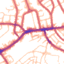 Daytime road noise heatmap for TW7 4EA
