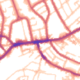 Daytime road noise heatmap for TW7 4ED