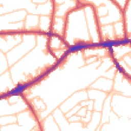 Daytime road noise heatmap for TW7 4EW