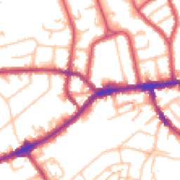 Daytime road noise heatmap for TW7 4HL