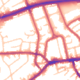 Daytime road noise heatmap for TW7 4NS