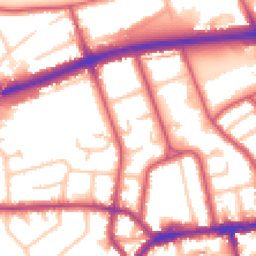 Daytime road noise heatmap for TW7 4NW