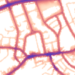Daytime road noise heatmap for TW7 4PB