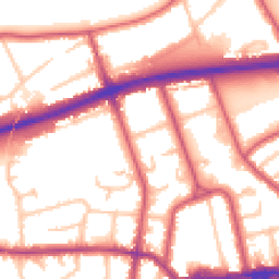 Daytime road noise heatmap for TW7 4PJ