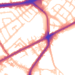 Daytime road noise heatmap for TW7 5AY