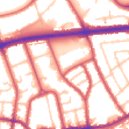 Daytime road noise heatmap for TW7 5FD