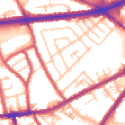 Daytime road noise heatmap for TW7 5HS