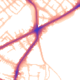 Daytime road noise heatmap for TW7 6UE