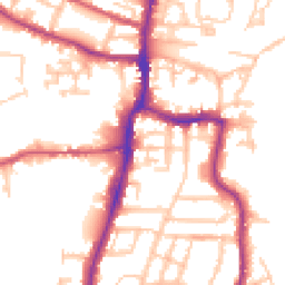 Daytime road noise heatmap for TW7 7DJ