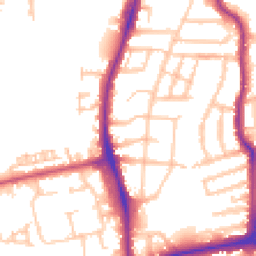 Daytime road noise heatmap for TW7 7JU
