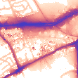 Daytime road noise heatmap for TW8 0DJ