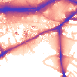 Daytime road noise heatmap for TW8 0DZ