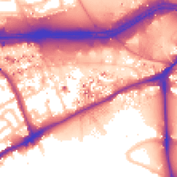 Daytime road noise heatmap for TW8 0FW