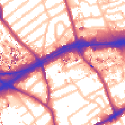 Daytime road noise heatmap for TW8 0QW
