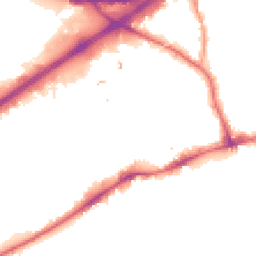 Night-time road noise heatmap for TW8 8FB