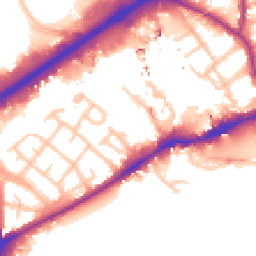 Daytime road noise heatmap for TW8 8NA