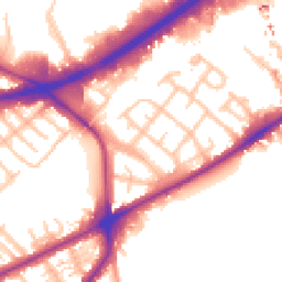 Daytime road noise heatmap for TW8 8NP