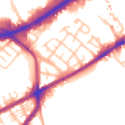 Daytime road noise heatmap for TW8 8NR