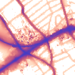 Daytime road noise heatmap for TW8 9JG