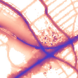 Daytime road noise heatmap for TW8 9JL
