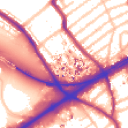 Daytime road noise heatmap for TW8 9JW