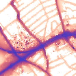 Daytime road noise heatmap for TW8 9LZ