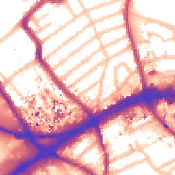 Daytime road noise heatmap for TW8 9NS
