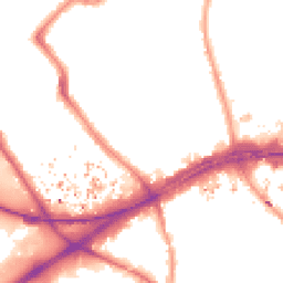 Night-time road noise heatmap for TW8 9NS